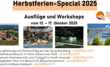 Herbstferien-Special 2025:  Ritter, Dinosaurier, Flugzeuge, Kino und jede Menge Abenteuer in den Herbstferien